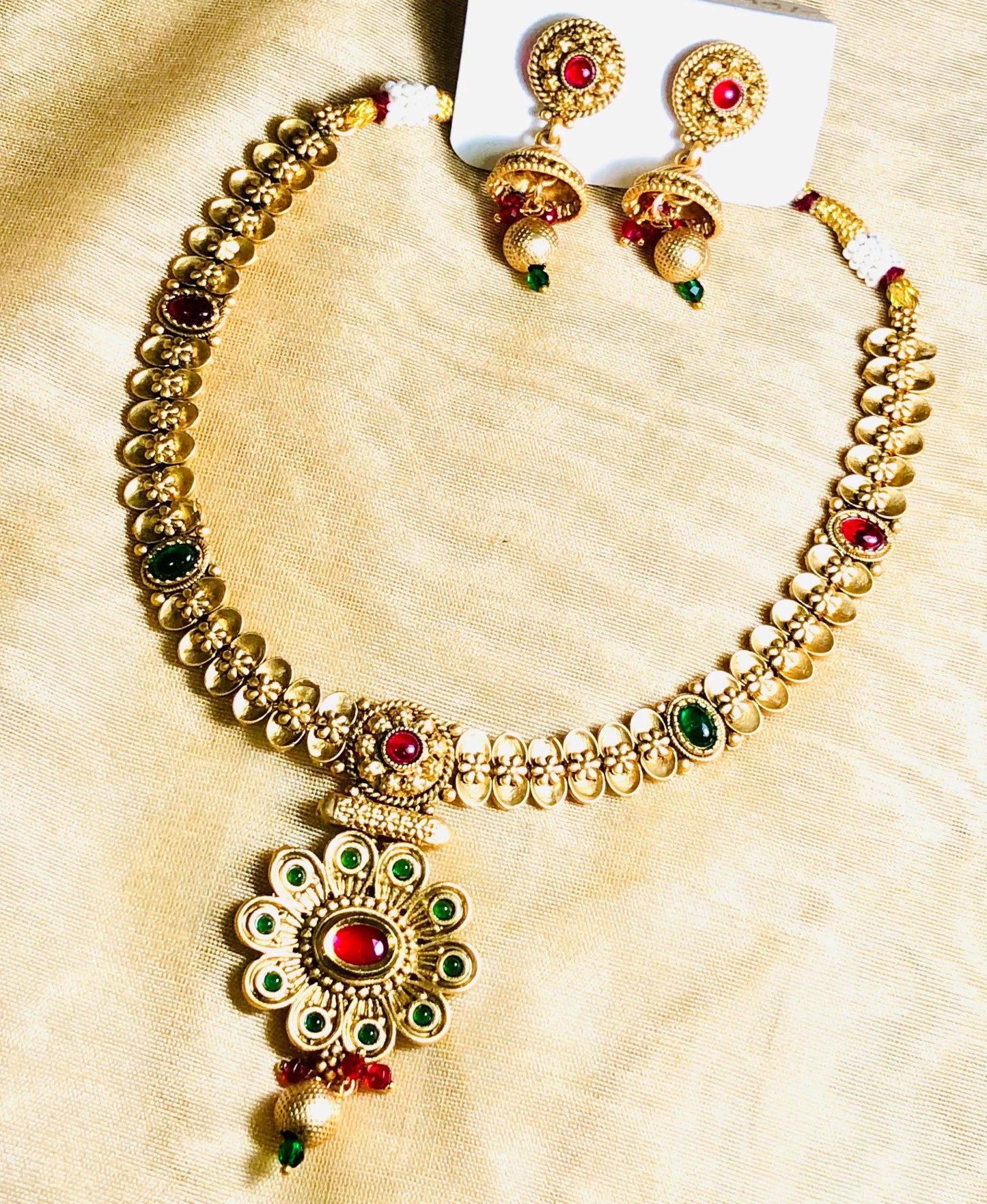 Opulent Meenakari Gold Jewelry Ensemble