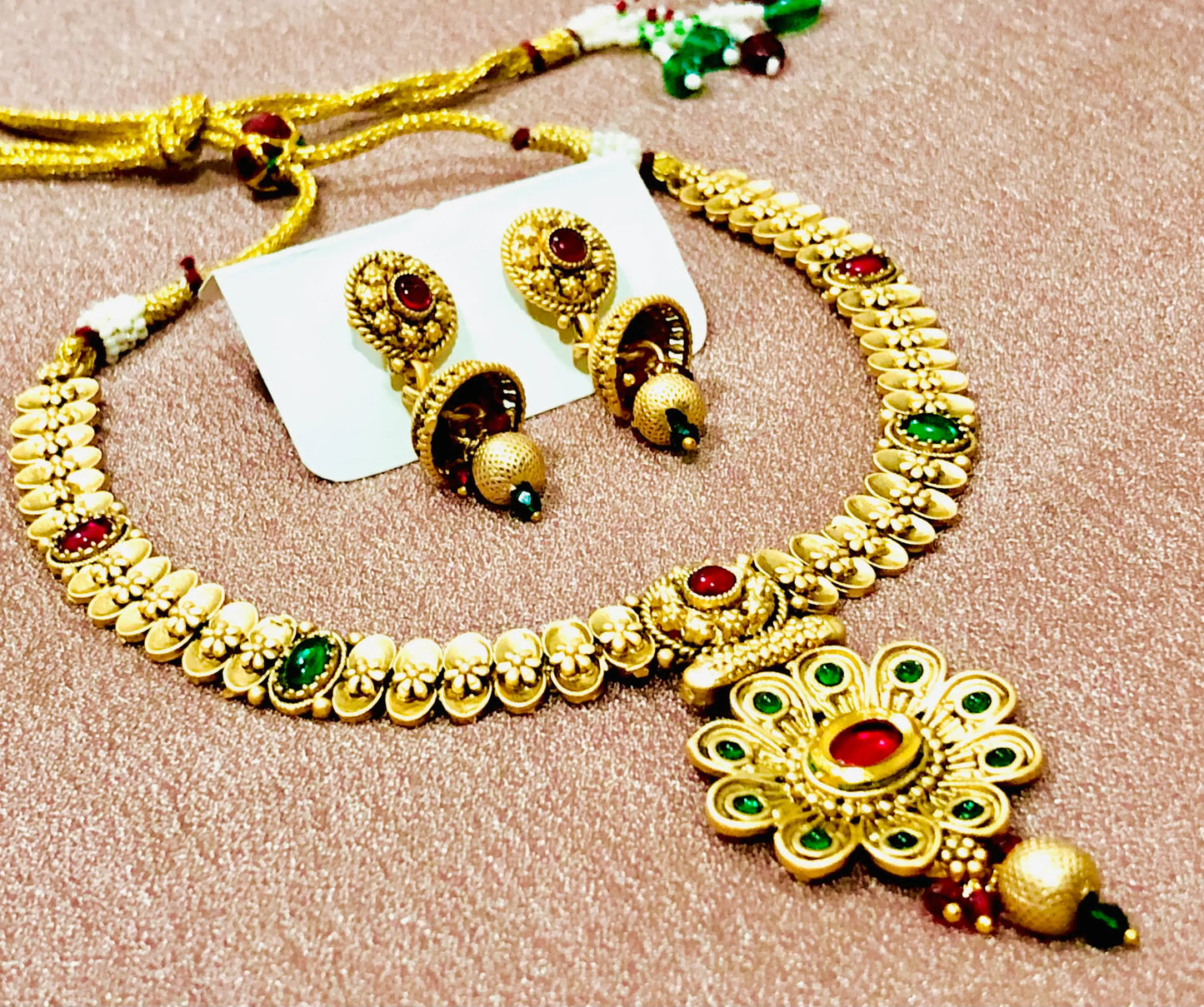 Opulent Meenakari Gold Jewelry Ensemble