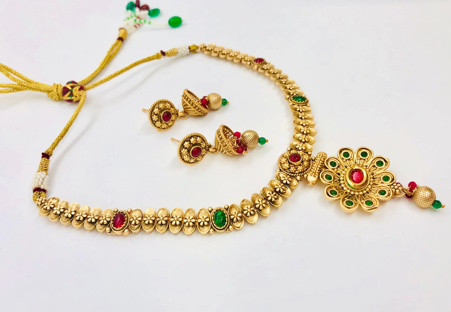 Opulent Meenakari Gold Jewelry Ensemble