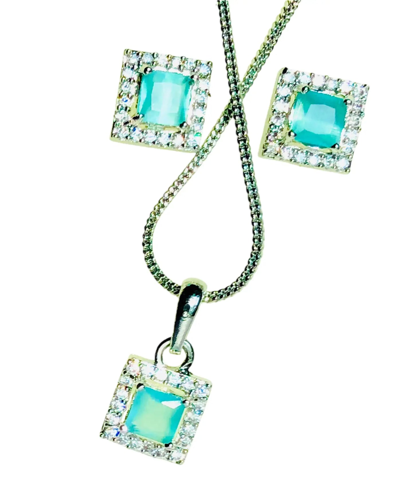 Stylish Teal and Silver Pendant Collection